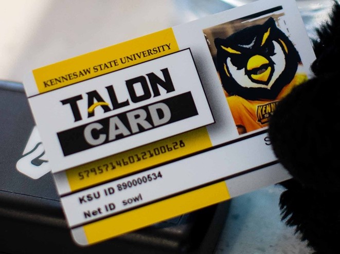 Photo of a KSU Talon card.