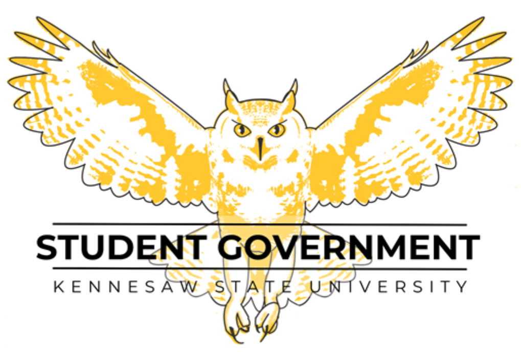 Owl flying with Student Government Association