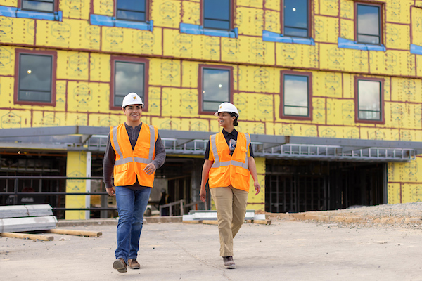 construction workers on site