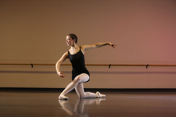 dancer practicing in studio
