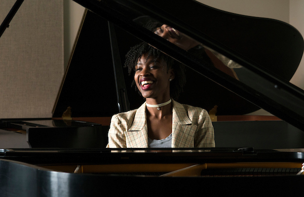 GCA student at piano