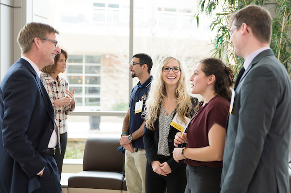 professional sales people with students at ksu