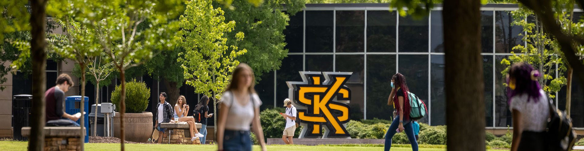 students on the ksu campus