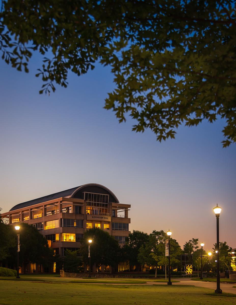 kennesaw hall at night