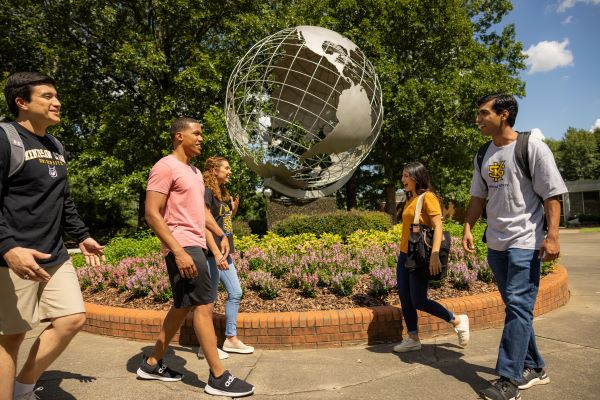 students on campus
