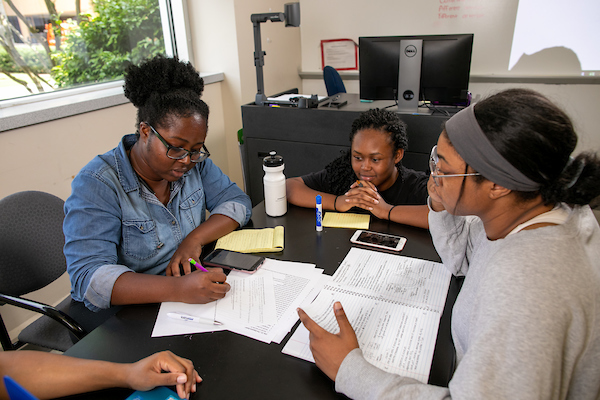 students being tutored