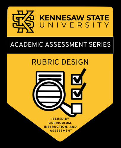 academic assessment series: rubric design, issued by curriculum, instruction, and assessment logo.