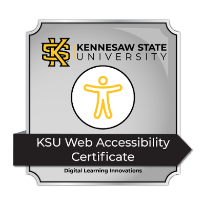 ksu web accessibility certificate icon.