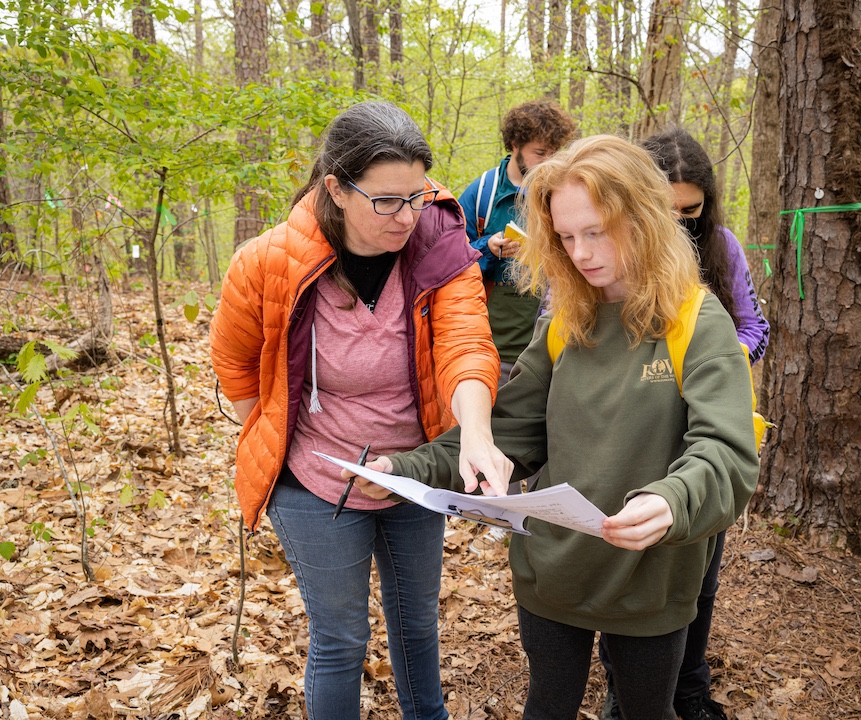 group of ksu students hiking.