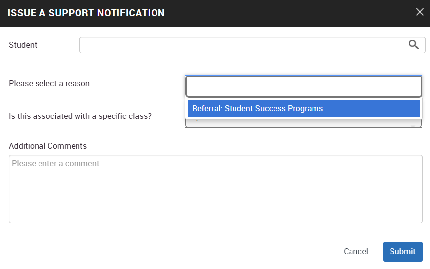 screenshot of EAB service option