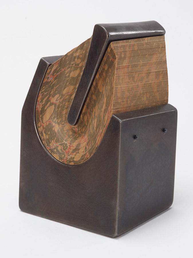Pip Steel and book pages 7.5'' x 5'' x 4'' 2015