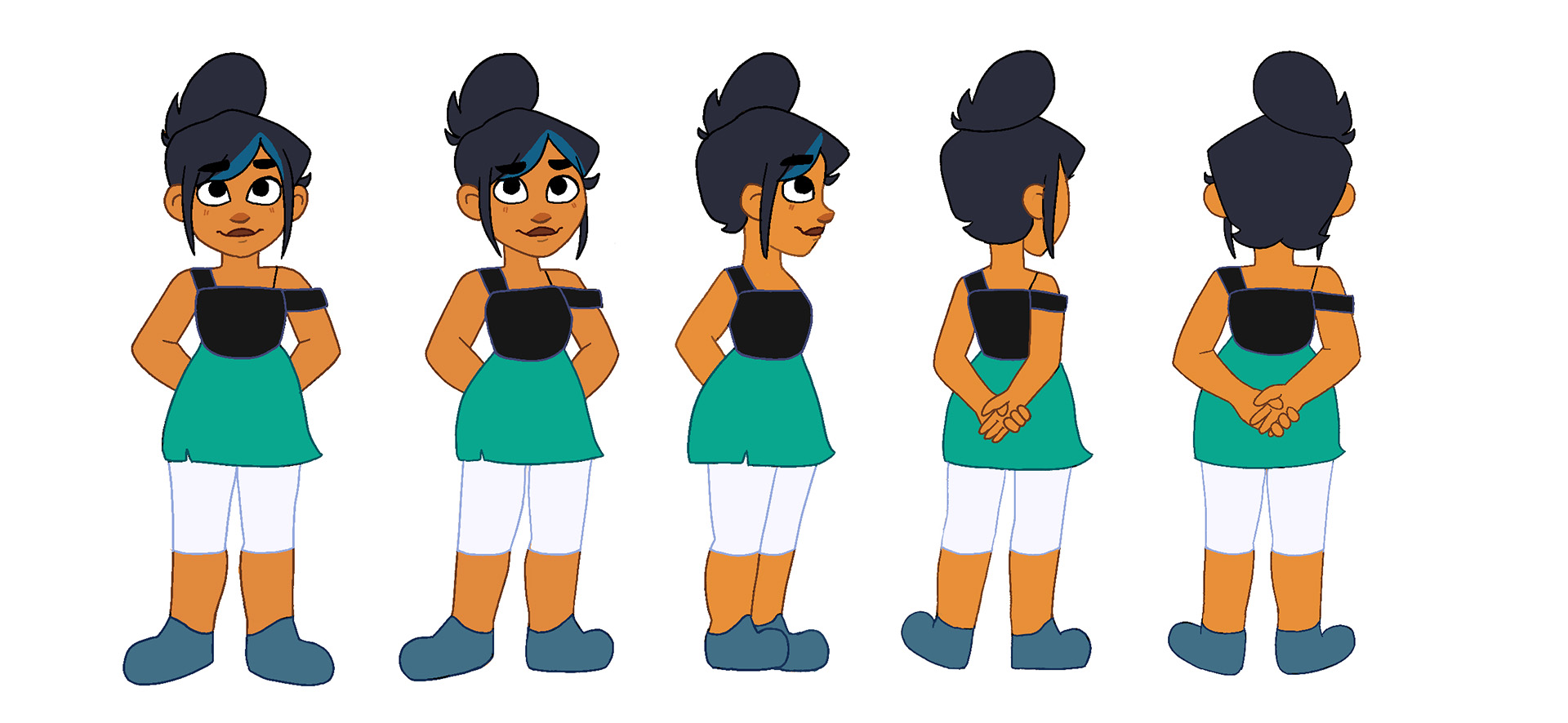  / Character turnaround of Aria, the protagonist of my film.