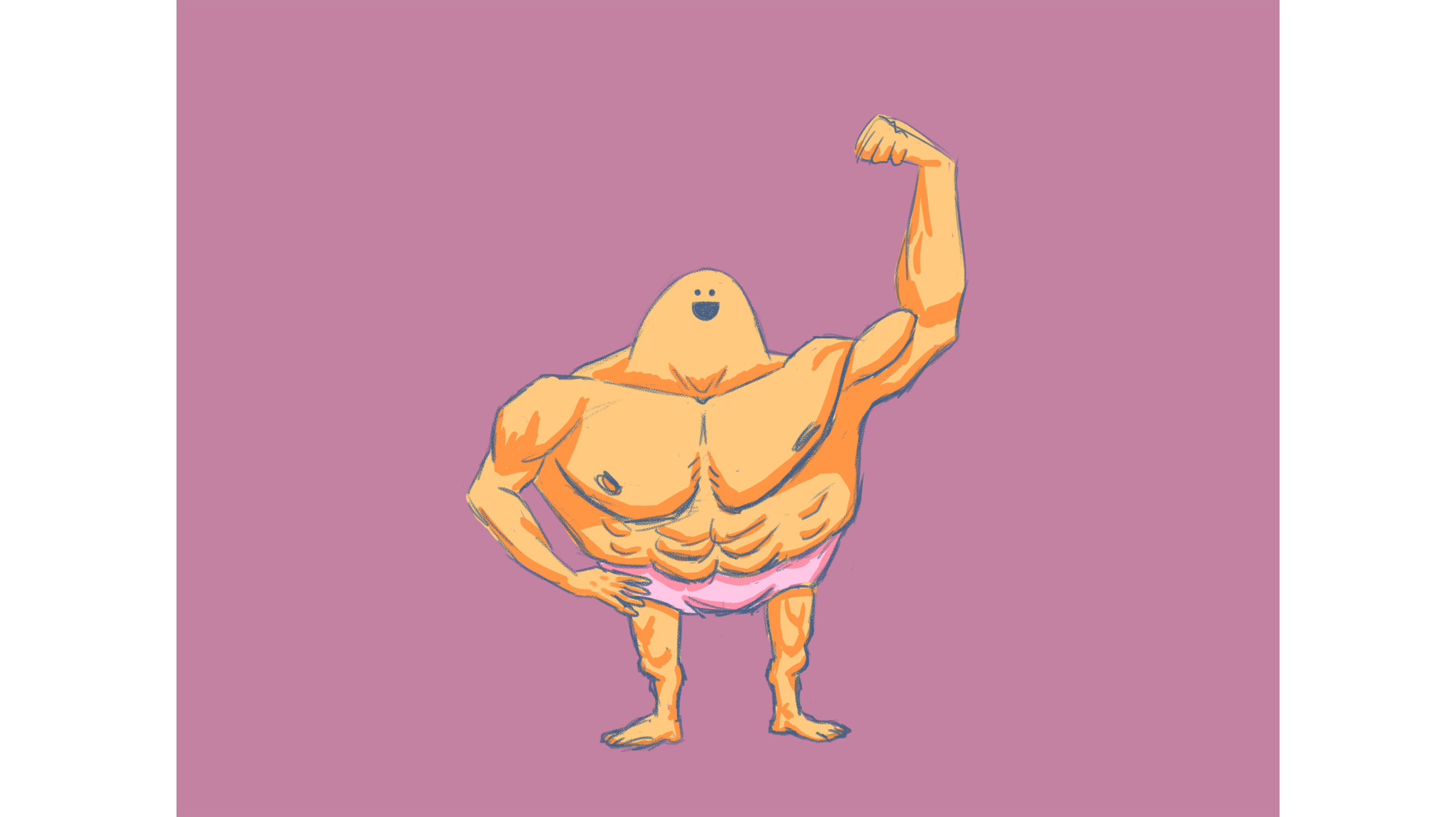  / A buff, yellow guy I drew.