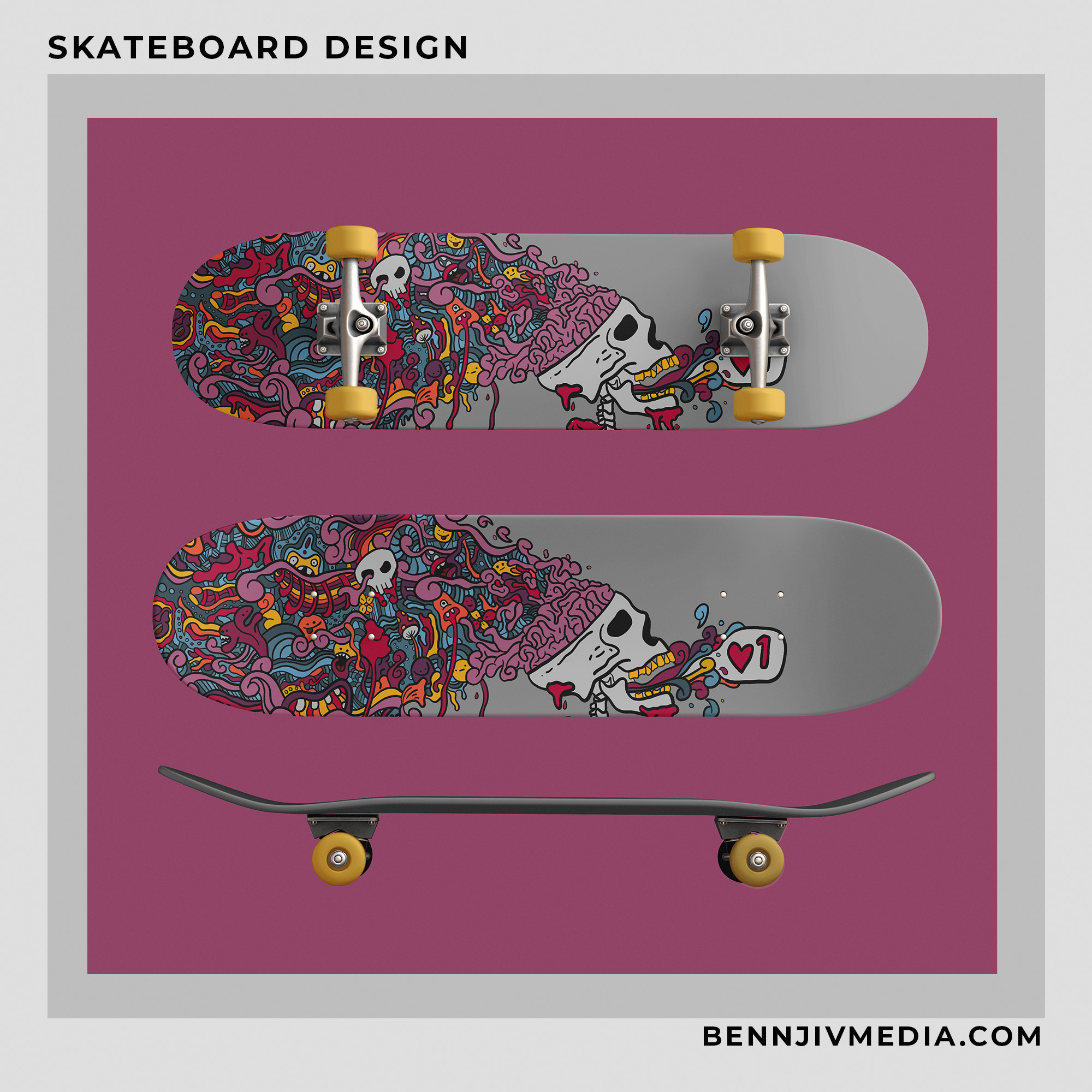  / Mind Blown. A skateboard design. Created in Photoshop.Hoth Redesign.