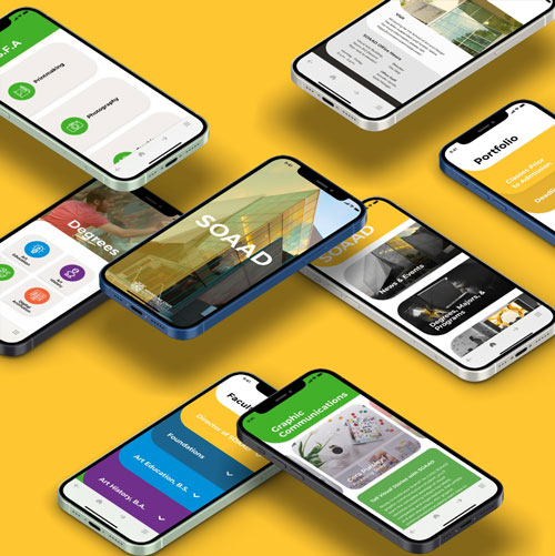  / “SOAAD,” mobile app, 2020. This app provides users with information about KSU’s School of Art and Design.  
