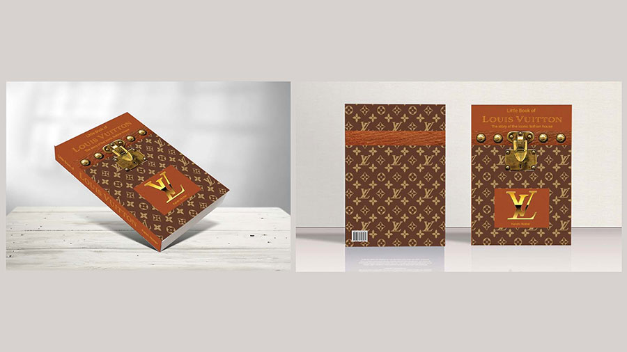 / "Louis Vuitton Book Redesign," Louis Vuitton Book Redesign, 10.25 x 7 inches, 2021. One of the world's luxury brands, Louis Vuitton, has it's history and fashion displayed in this coffee table book to entertain and provoke conversations with guests. 