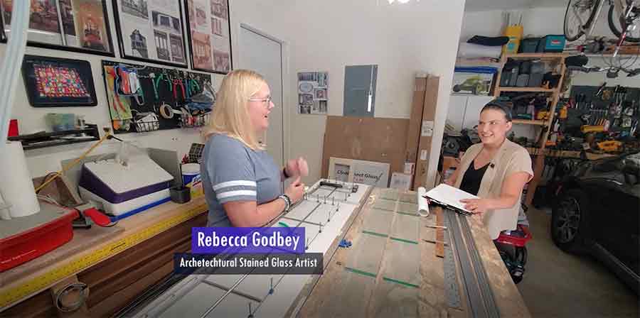 Interview with Rebecca Godbey / Still of Interview with Rebecca Godbey: Architectural Stained Glass Artist 