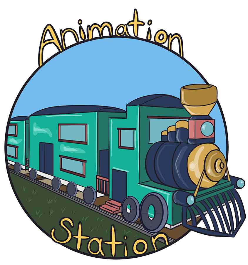 Animation Station Logo / Animation Station Logo. This graphic was created with Clip Studio Paint and animated in After Effects.