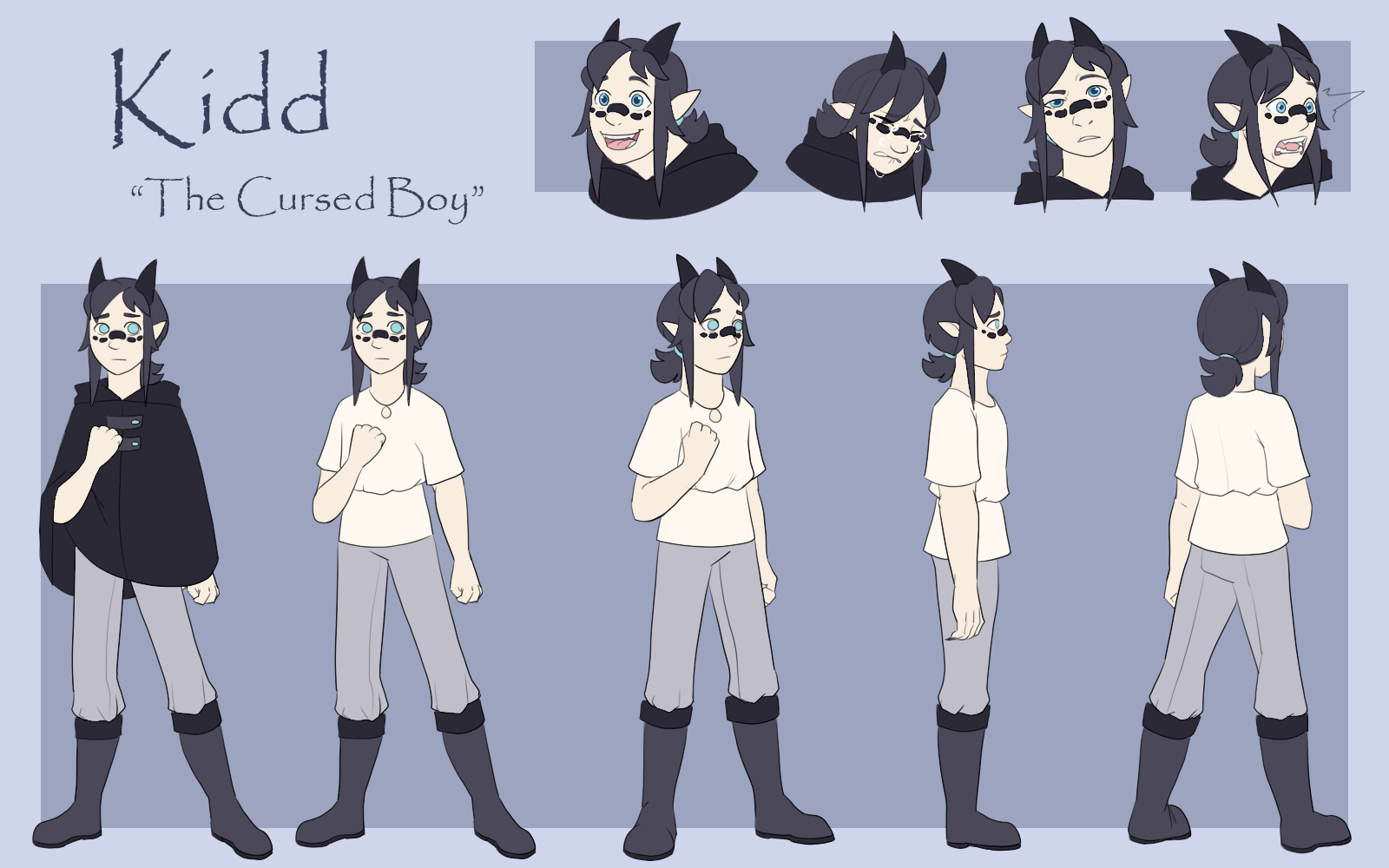  / Character design reference of Kidd completed in Paint Tool Sai. Created 2022