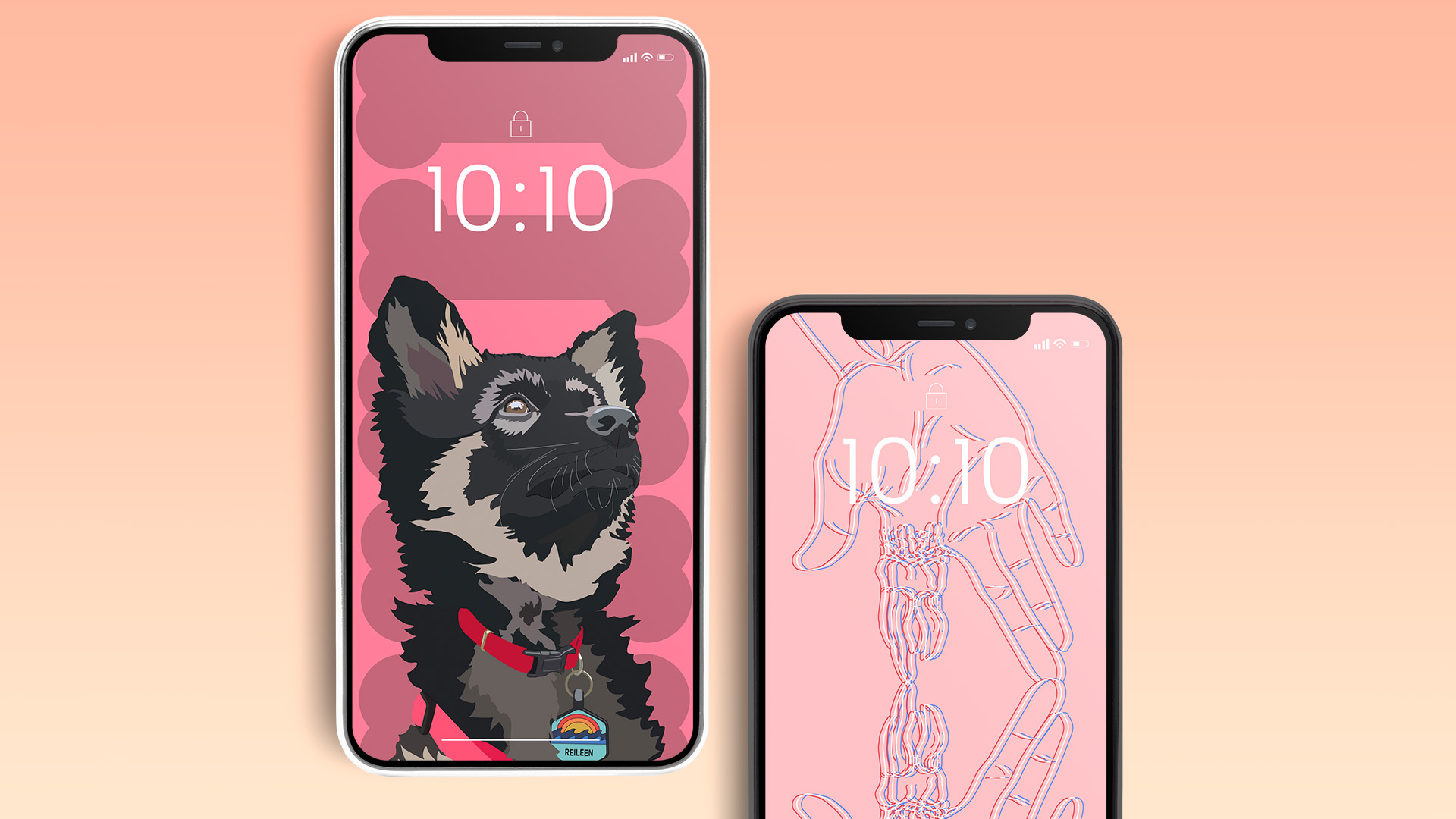 “Custom Wallpapers”  / “Custom Wallpapers,” Vector Illustration, 2020. Personalized mobile wallpapers.