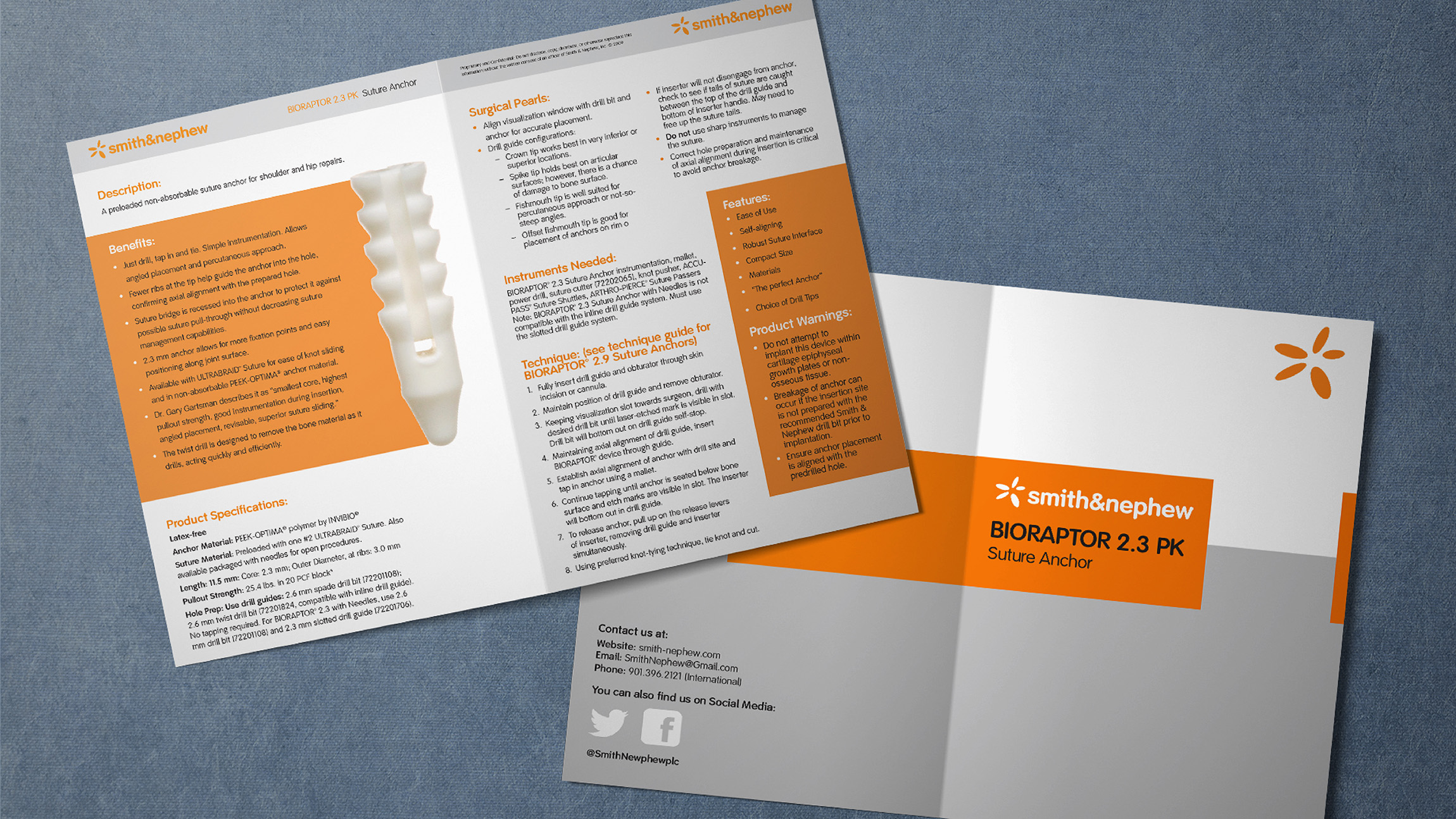 “Smith & Nephew Reference Guide”  / “Smith & Nephew Reference Guide,” Medical brochure, 6"x8" inches, 2021.