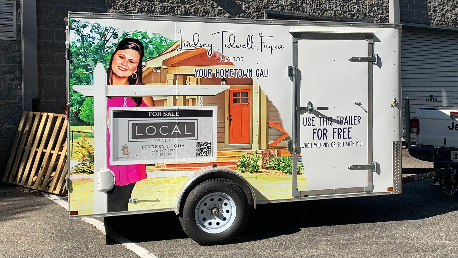 Local Realty Trailer Design / “Local Realty Trailer Design,” artwork for real estate trailer, 12 x 6 feet trailer decal 2022.