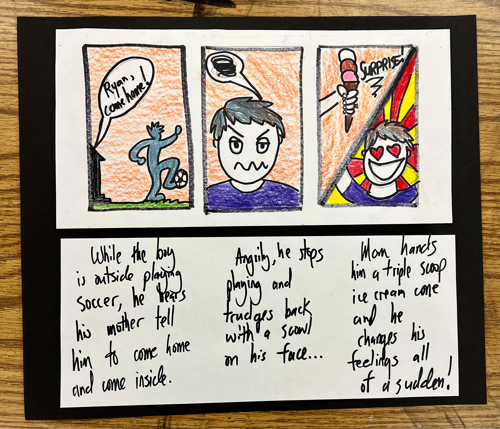 LESSON 3 / LESSON 3: Narrative Comic. Student creates a comic that tells a story in 3 acts with a resolution. 