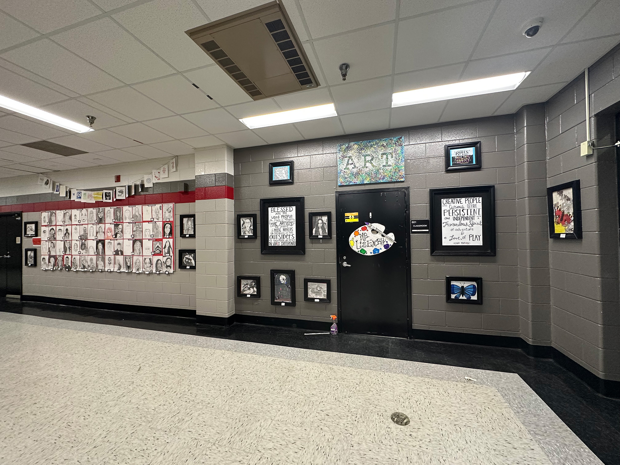 LCHS Art Show / Image of LCHS Art Show hallway displays