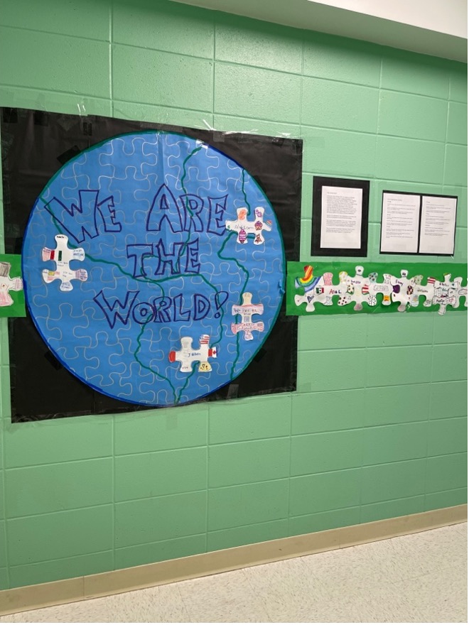 We Are the World / Still image of the "We Are the World" art installation created by South Georgia elementary school students.