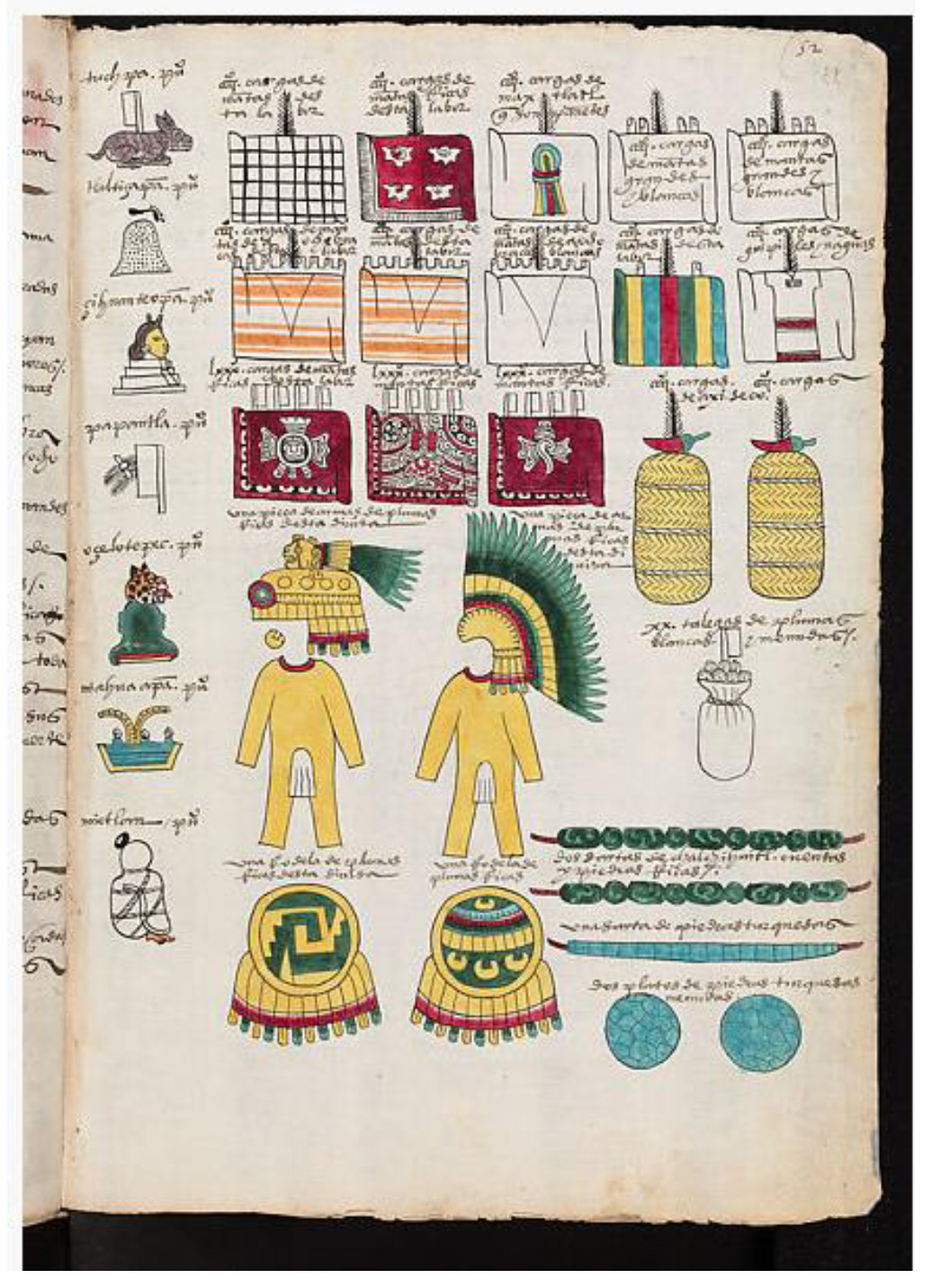  / Codex Mendoza Folios 51, 52
