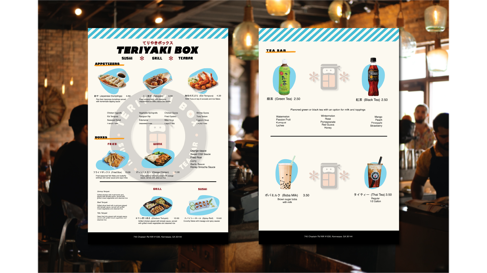 Restaurant Menu / Restaurant Menu, This is a redesign for restaurant, Teriyaki Box, 11x17 in, 2022, Print