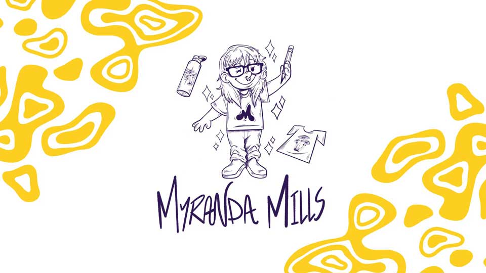 Myranda Mills Cover Page / This depicts my personal logo that represents myself and my brand as a graphic designer and illustrator.