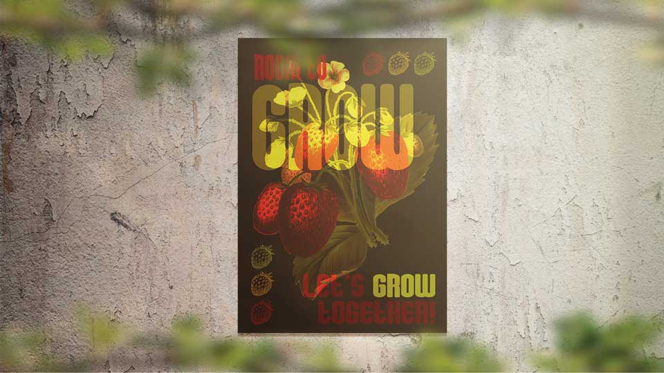 Room To Grow Poster / Poster 11x 17 inches. Print 2023. Room To Grow Poster is a poster created to give the viewer seeing it a nice day. It showcases the quotes ‚ÄúRoom to Grow Let‚Äôs Grow Together!‚Äù It also showcases strawberries in the background.