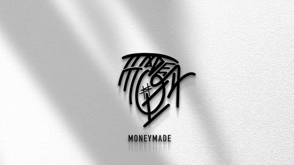 MoneyMade logo design / Branded logo 3.5 x 3.5 inches, 2023 Money Made branded illustrated abstract logo.