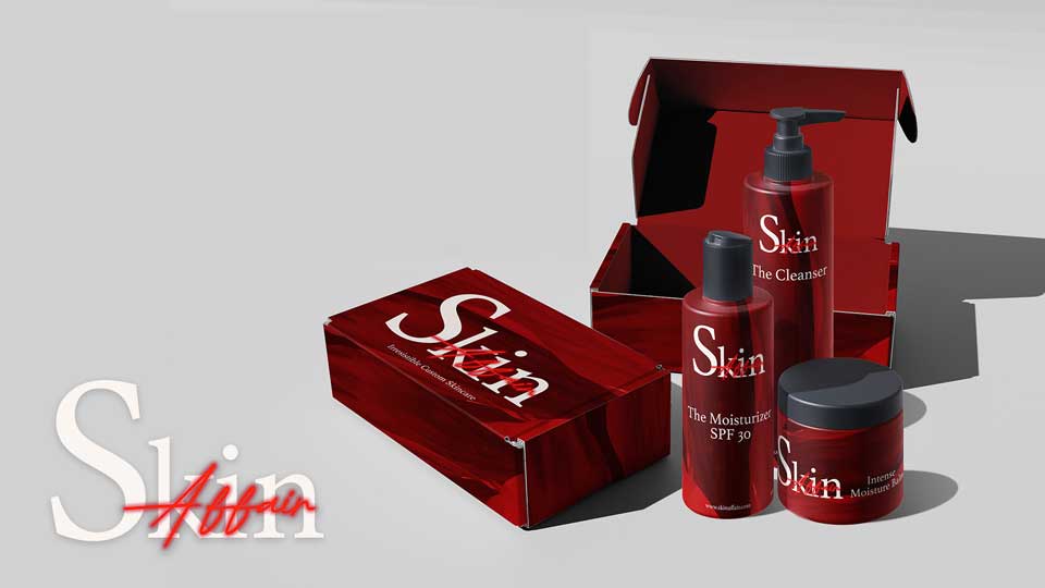 Skin Affair Products / Cosmetic product Package Design, 2023. Brand introduction for custom skincare.
