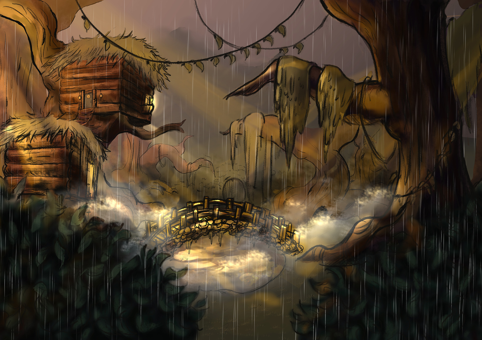 Still of a swamp environment / Still of a swamp environment, created using Clip Studio Paint