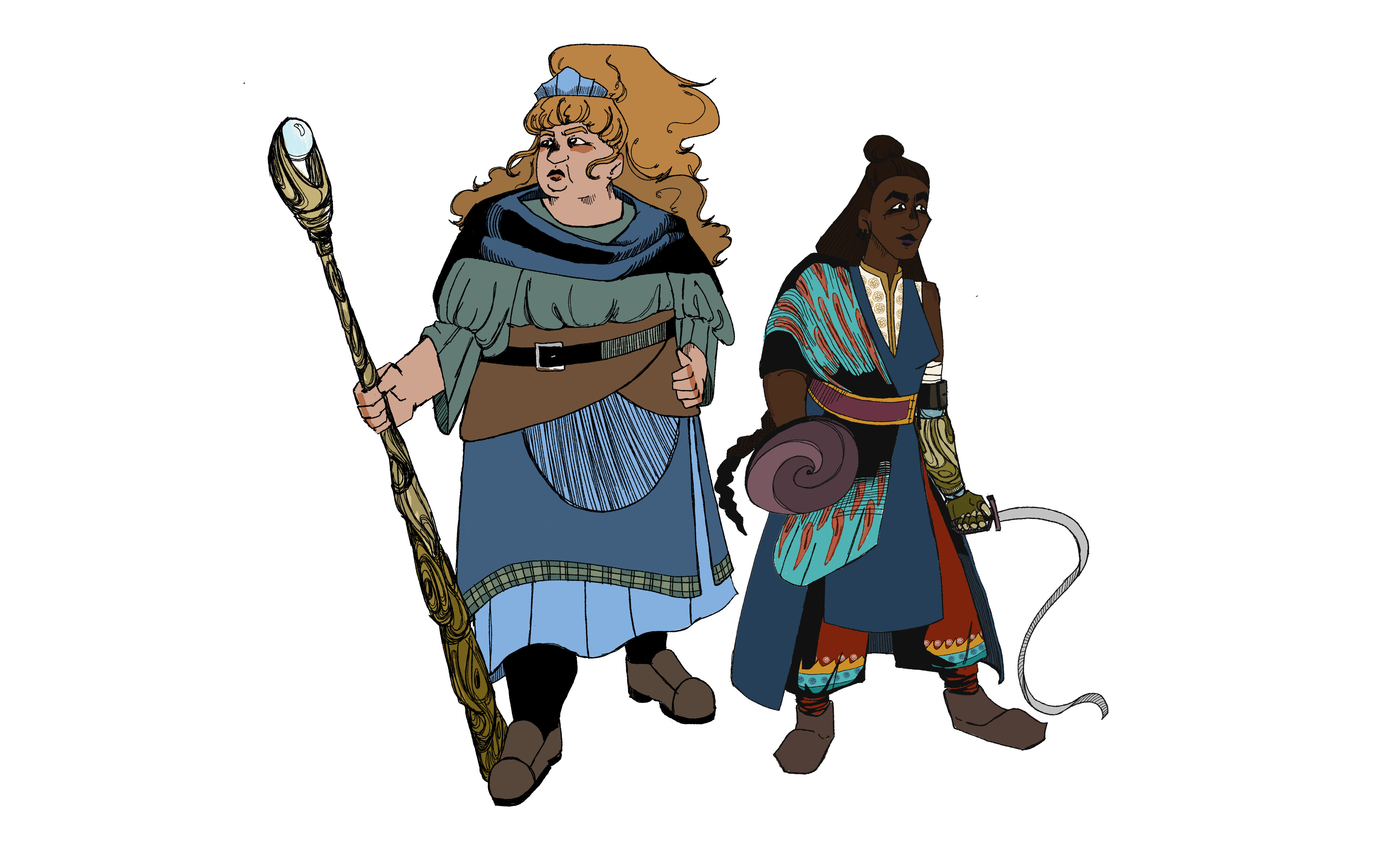 "Cleric and Warrior" / "Cleric and Warrior"
Concept of starting characters a video game, created using Adobe Photoshop
