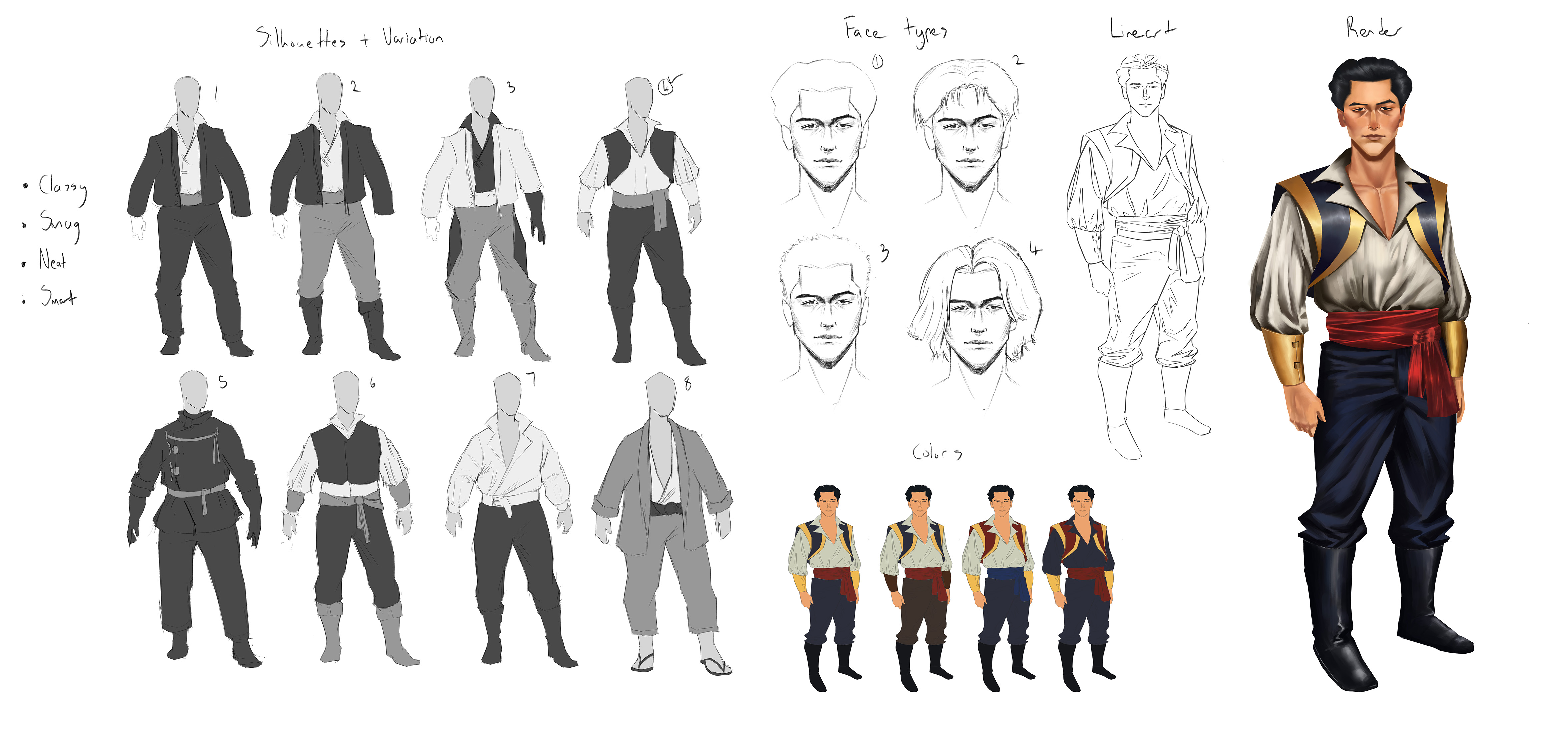  / Concept process showing design choices. Made with photoshop. 