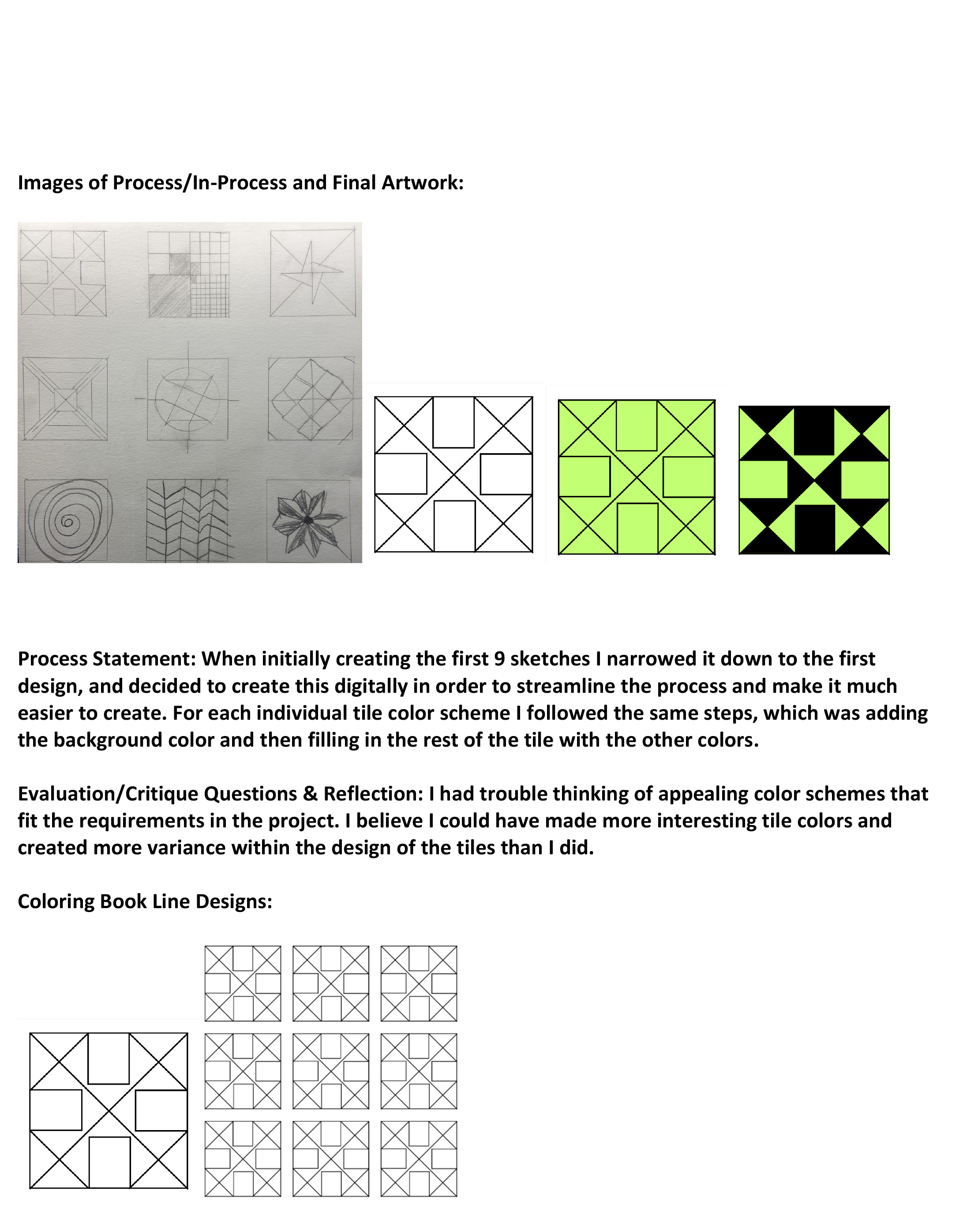 Aiden West / Aiden West, Digital, Tile Project Color Schemes, Fall 2023, 2D Design 