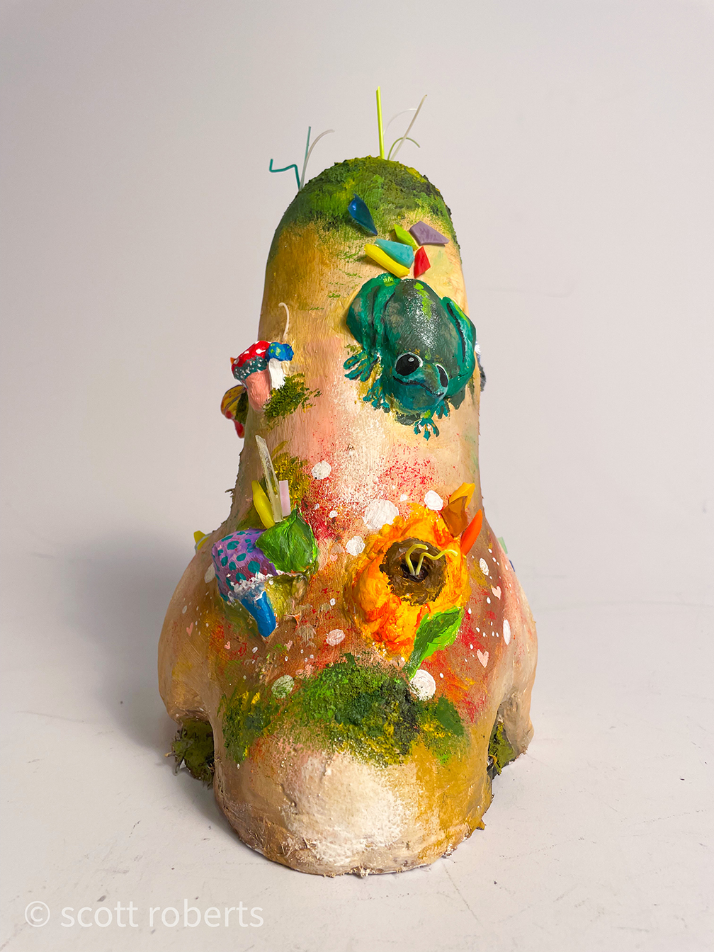 Olive Roberts / Olive Roberts, Nature Nose, plaster, trees, acrylic, 7x15x5, 2022