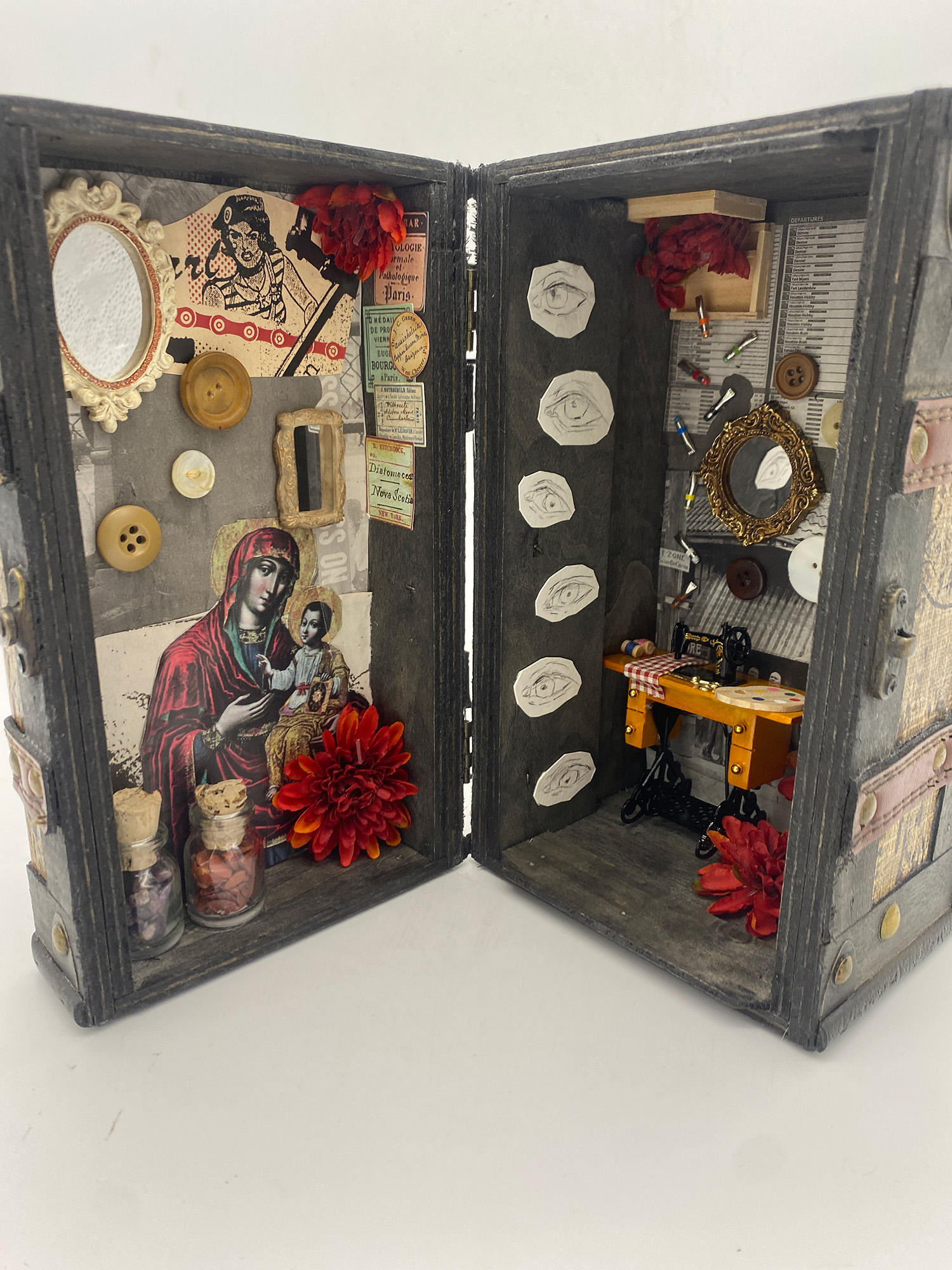 Allison Inman / Allison Inman- Mixed Media - Joseph Cornell inspired project. 11"x8"x4.5" completed 2023
