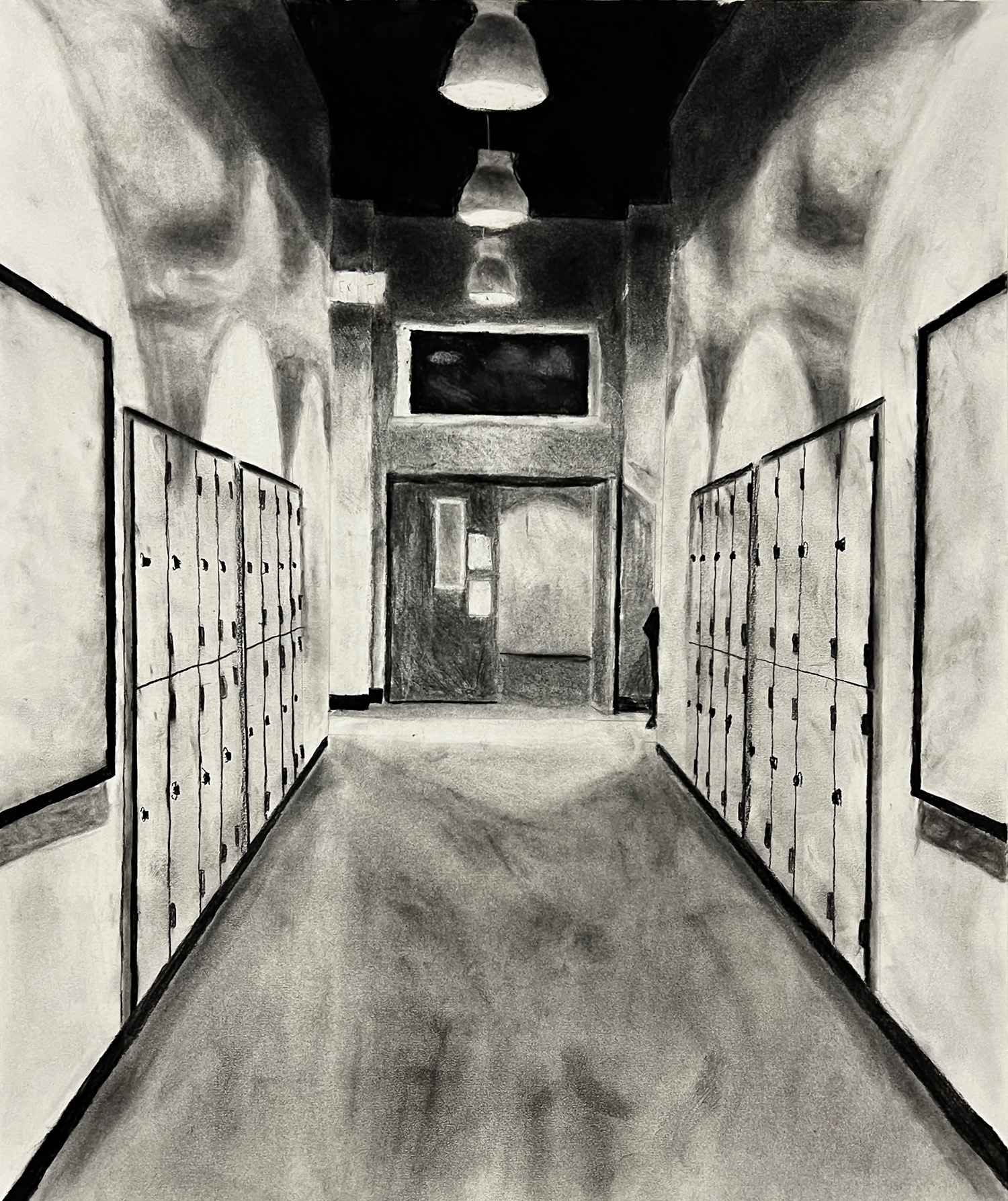 Fenix LaGrone / Fenix LaGrone, Perspective, 24x18", pencil and charcoal on paper