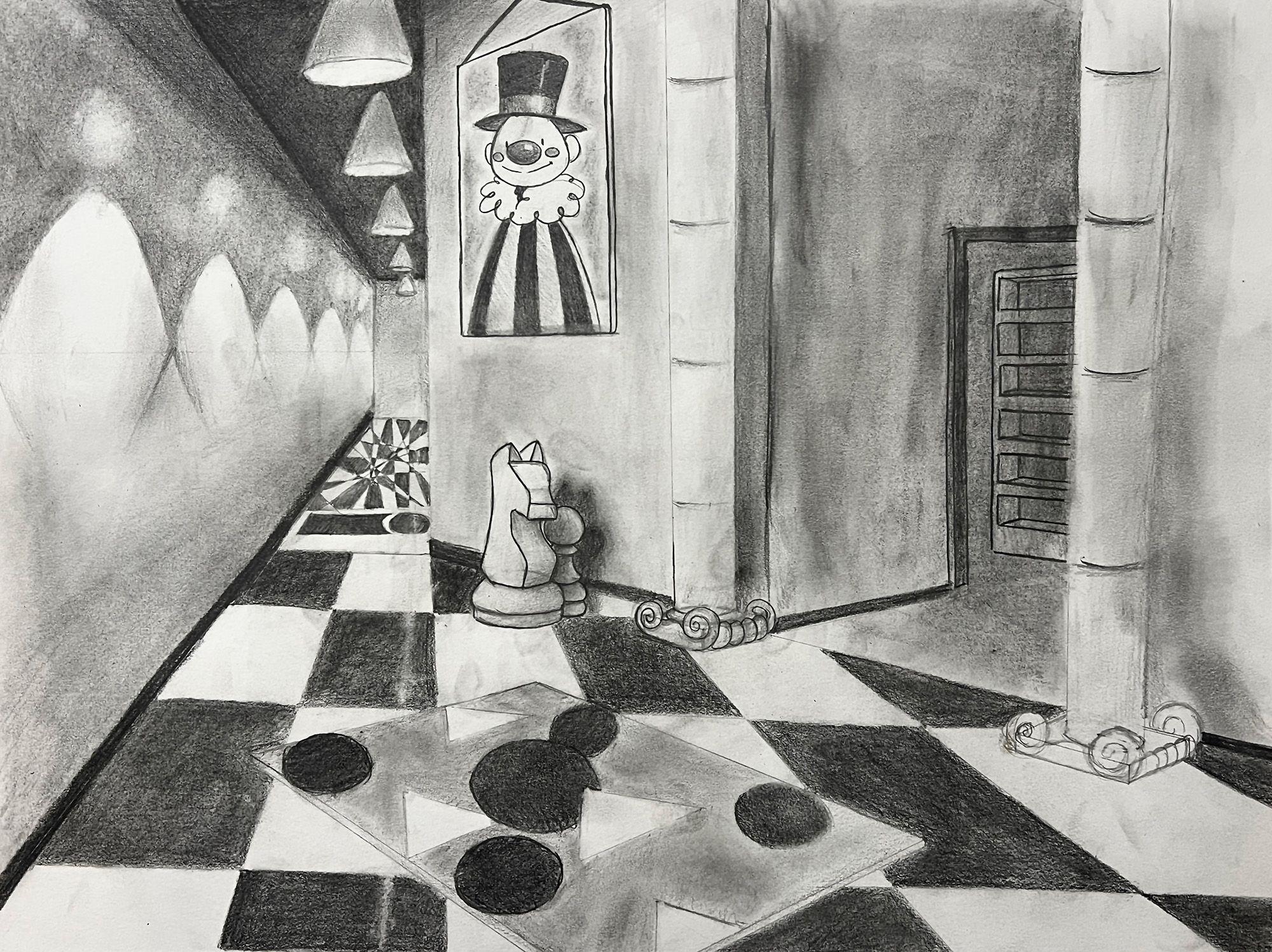 Mallory Stewart / Mallory Stewart, Perspective, 18x24", pencil on paper