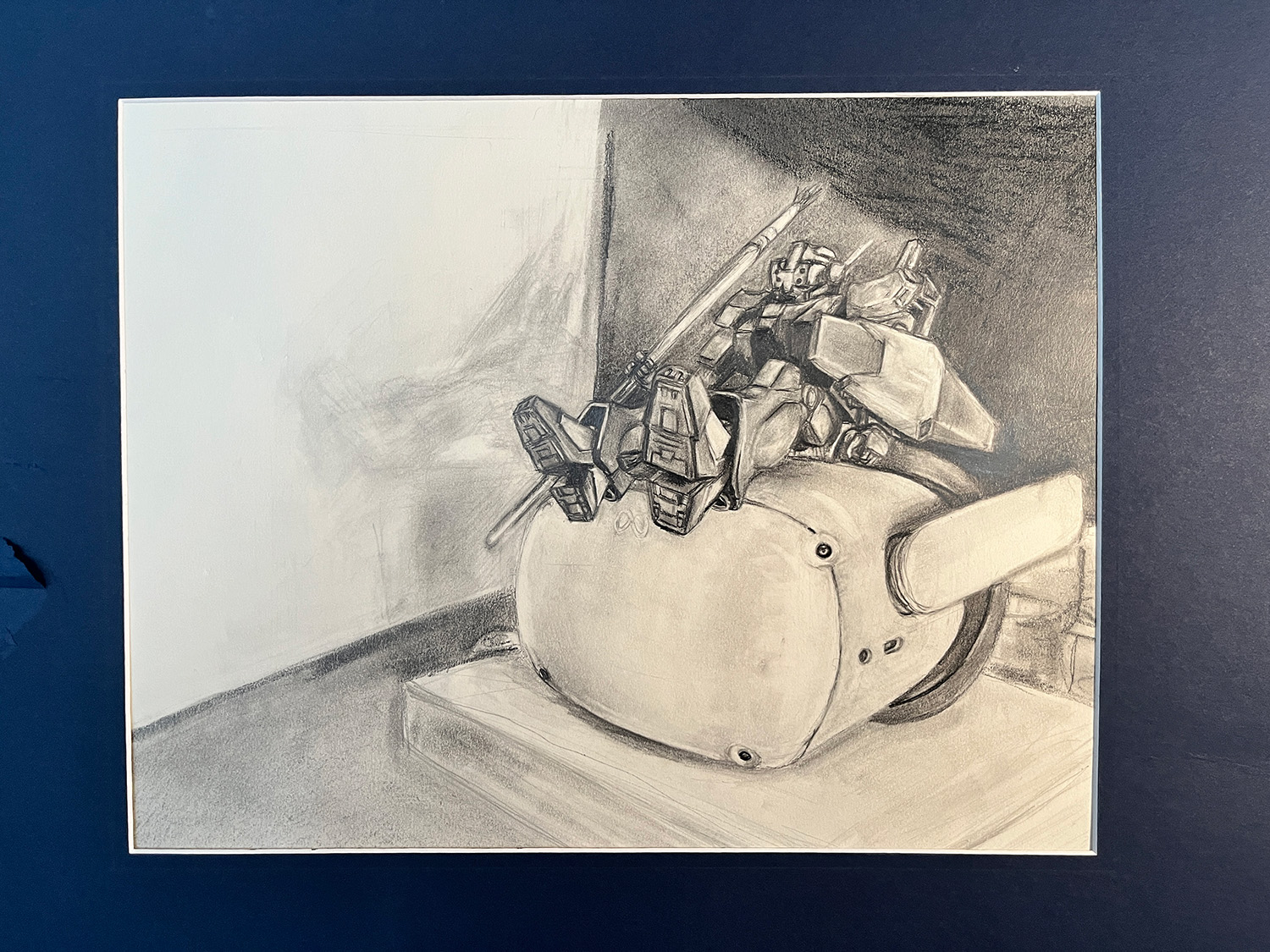 Reece Freeman  / Reece Freeman Final Drawing graphite 11 x 14, Fall 2023,For my final drawing in Drawing 1 for the Fall 2023 semester, I express my value of creativity. Upon first look, this value is likely unknown which is a reasonable response