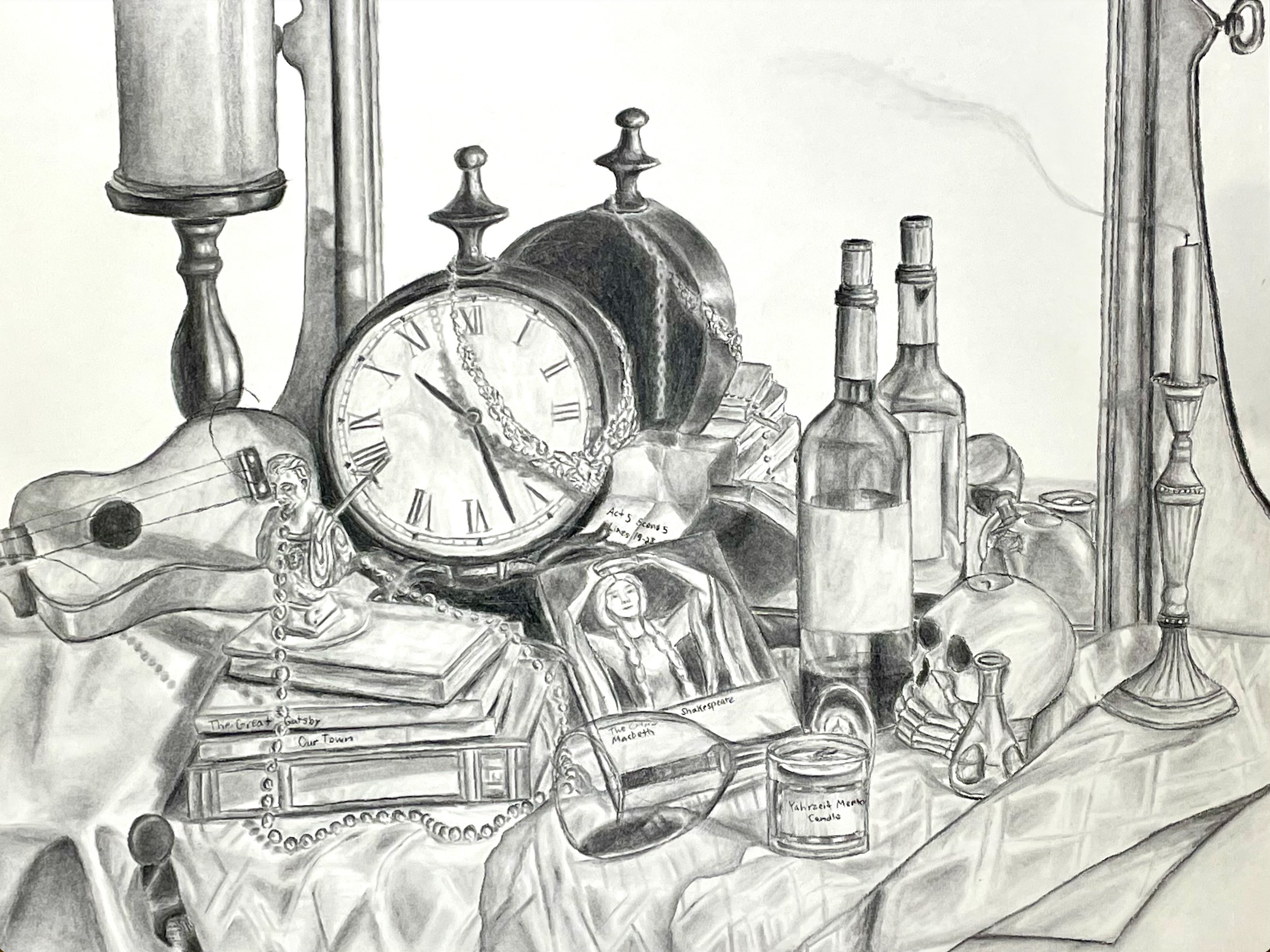Sarah Goldstein / Sarah Goldstein - Memento Mori - 18x24 Charcoal 2023