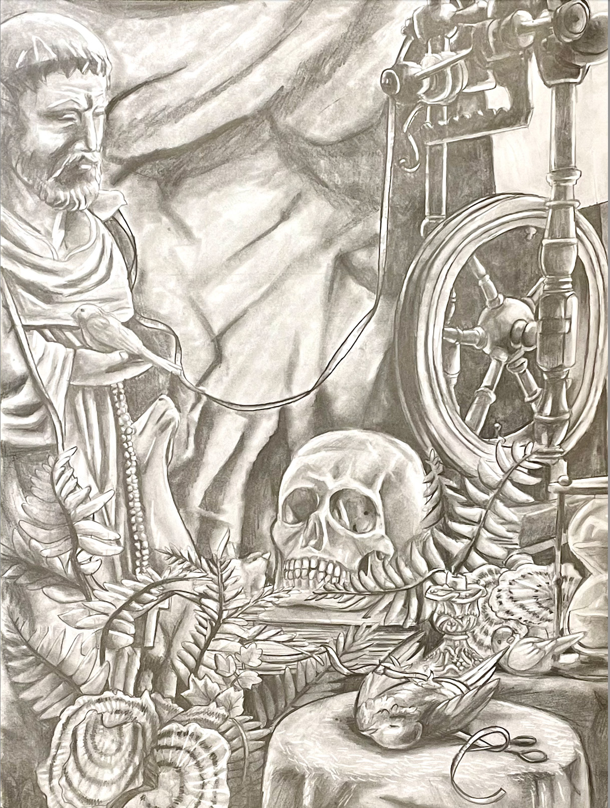 Emily Ross / Emily Ross - Memento Mori - 24x18 Graphite 2023