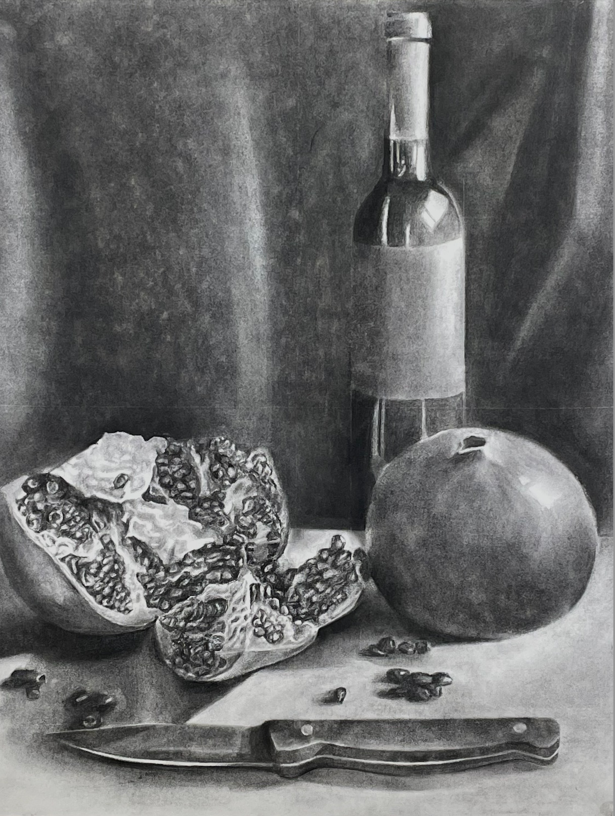Lauren Galvin / Lauren Galvin - Memento Mori - 24x18 Charcoal 2023