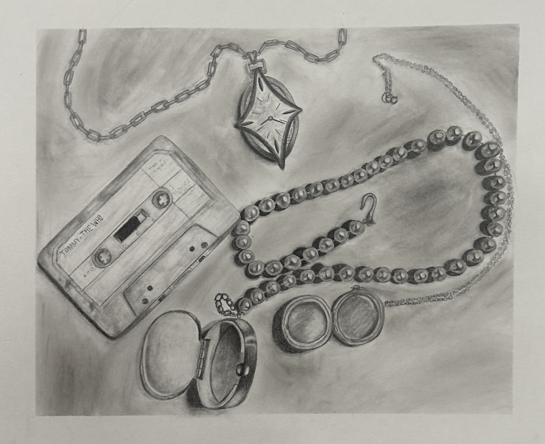 Cecilia Beeler / Cecilia Beeler, Self-directed Still Life, 18x24", pencil on paper