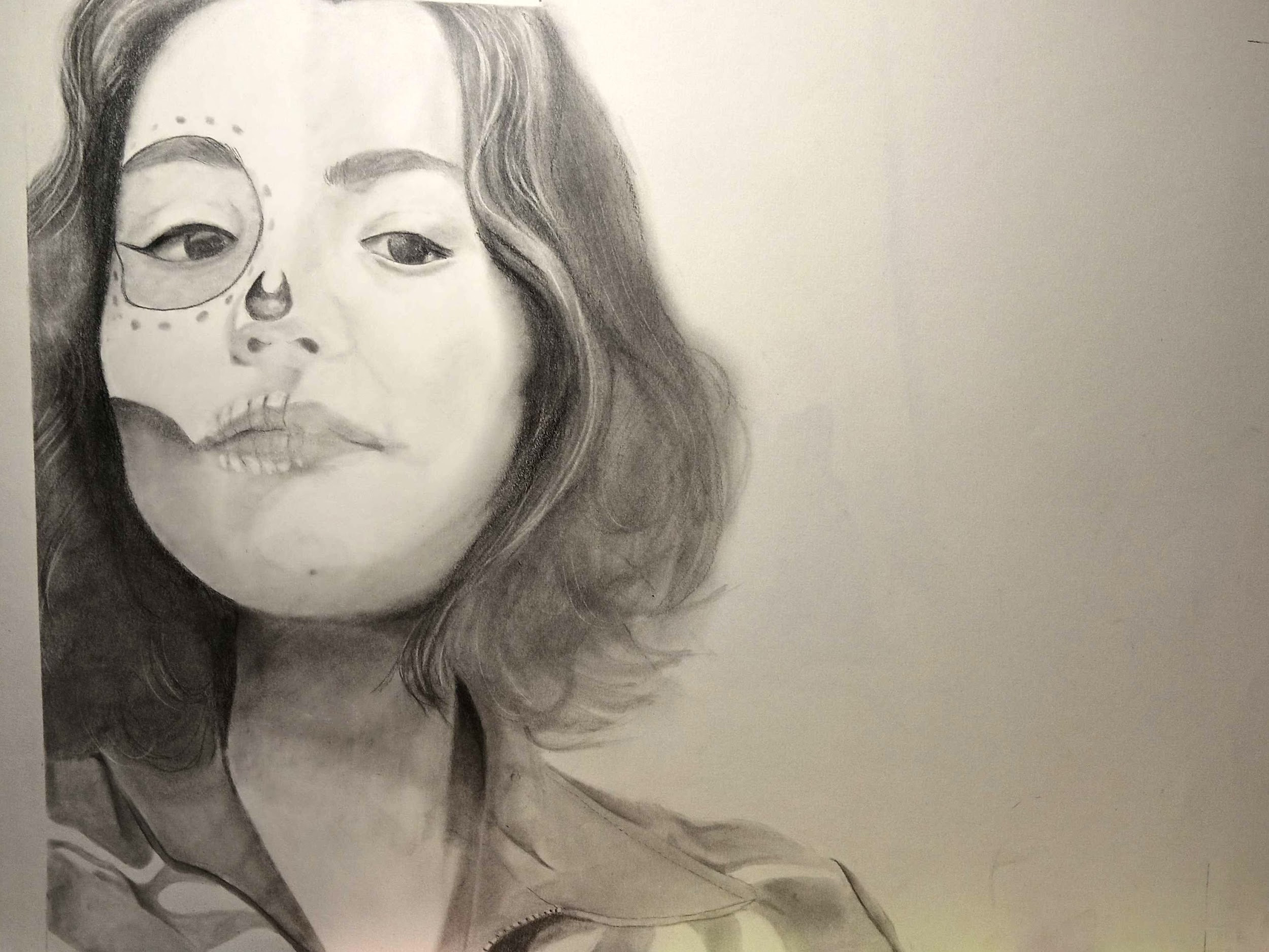 Anneda Valezquez-Lopez / Anneda Valezquez-Lopez, Friend, 18x24, Graphite, Drawing 1In my art, I like to devote it to important things and people in my life. So when I had done the values activity, I realized that I subconsciously picked 3 values that were easily relateFall 2023, 
