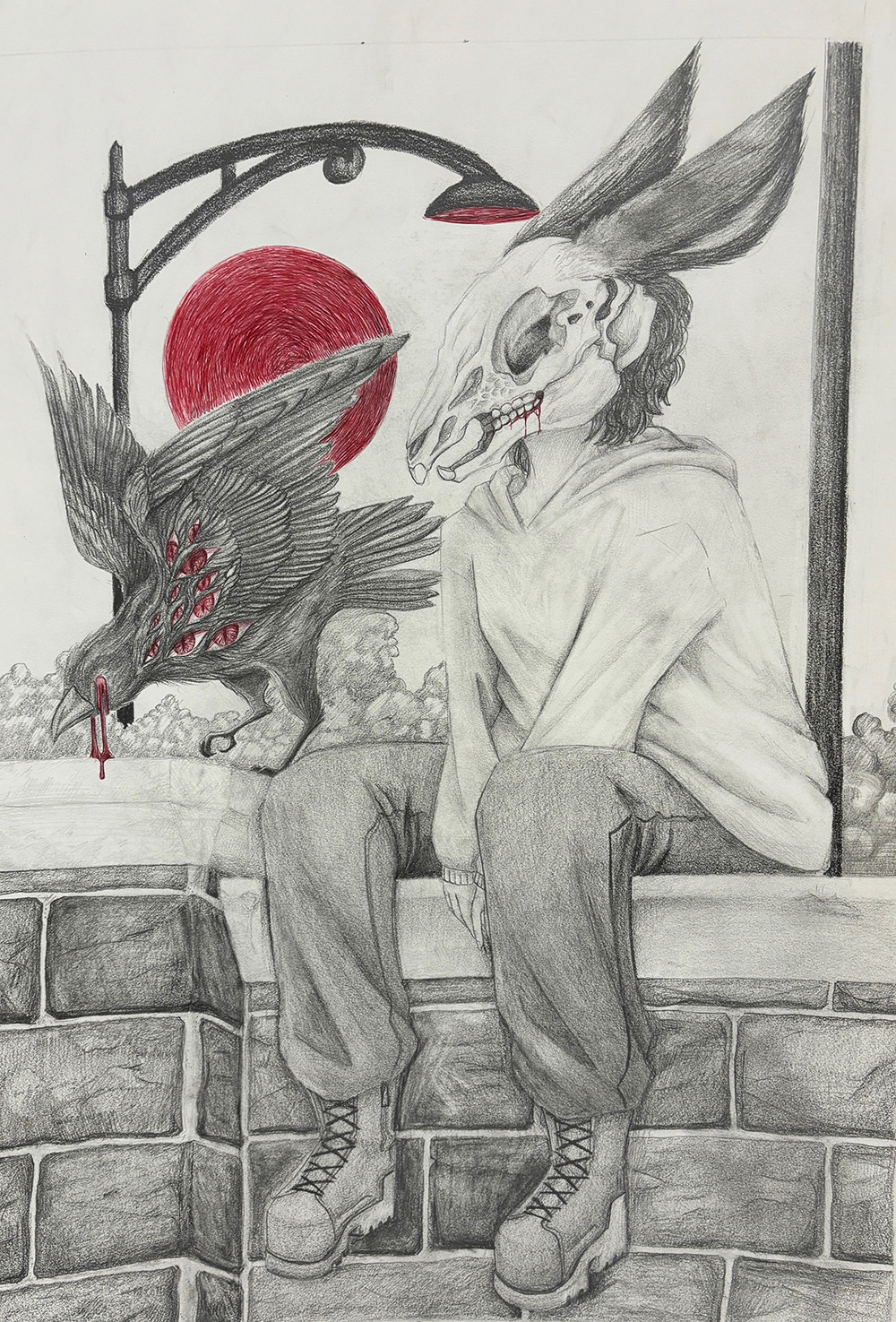 Rory Biroschik / Rory Biroschik, Untitled, 22” x 16”, Graphite and ballpoint pen, 2023